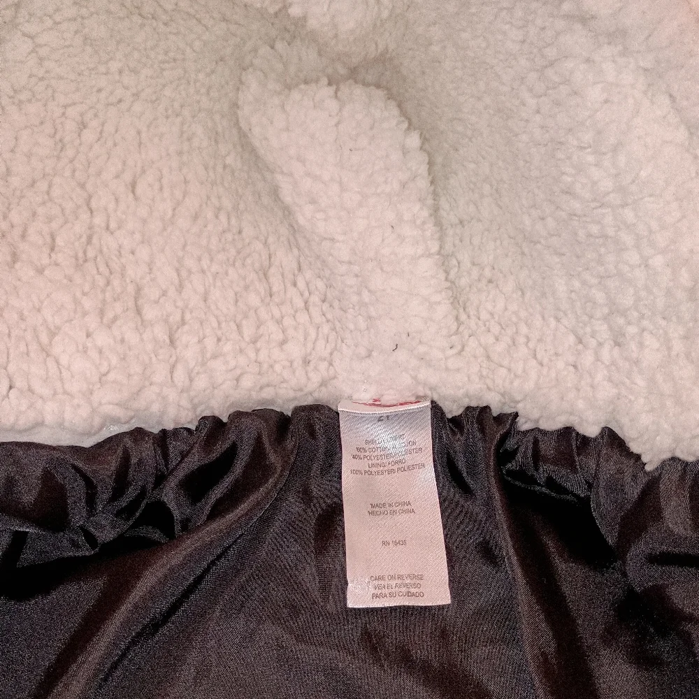 Disney Junior Mickey Mouse Quilted Sherpa Heather Gray Zip up Jacket Siz…